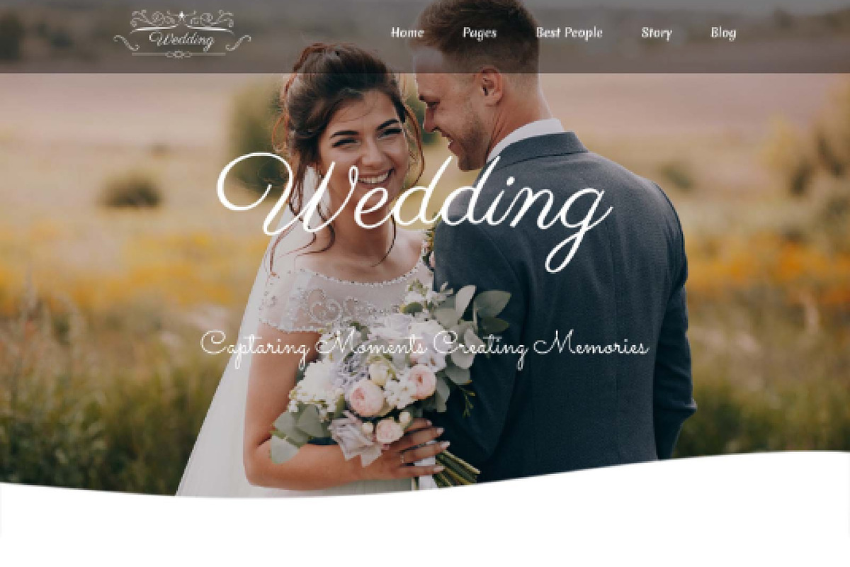 Wedding - Photoshop Website Template, an UI Kit Template by Techeshta Solutions (Photo 2 of 5)