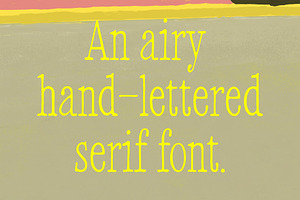 Softie Air - A Handmade Serif Font