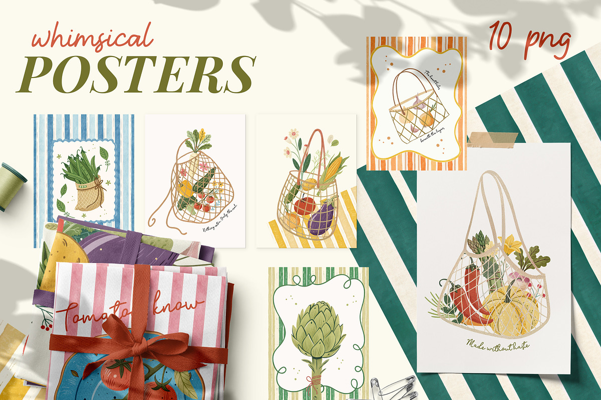 Whimsical Vegetables kit, an Object Graphic by Polli Deeva (Photo 14 of 15)