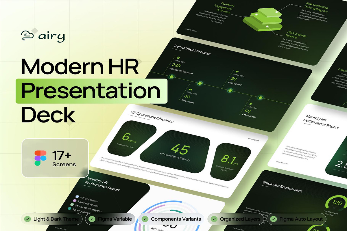 Airy Modern HR People Analytics, an UI Kit Template by Creative Perspective (Photo 1 of 7)
