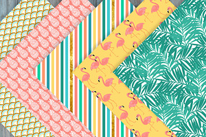 Summer Digital Paper Patterns