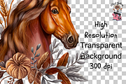 Horse Clipart PNG Bundle, a Graphic by Clipart Bloom (Thumbnail 11 of 12)