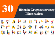 Bitcoin Cryptocurrency Illustrations, a Finance Illustration by EllaMaiyaali (Thumbnail 3 of 3)