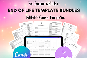 End Of Life Planner Canva Templates