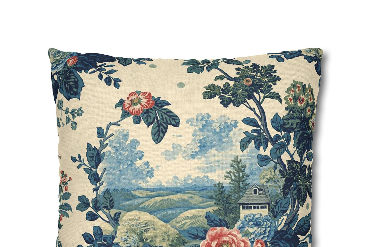 Colorful Toile de Jouy Pattern, a Pattern Graphic by elfy creative (Photo 2 of 3)