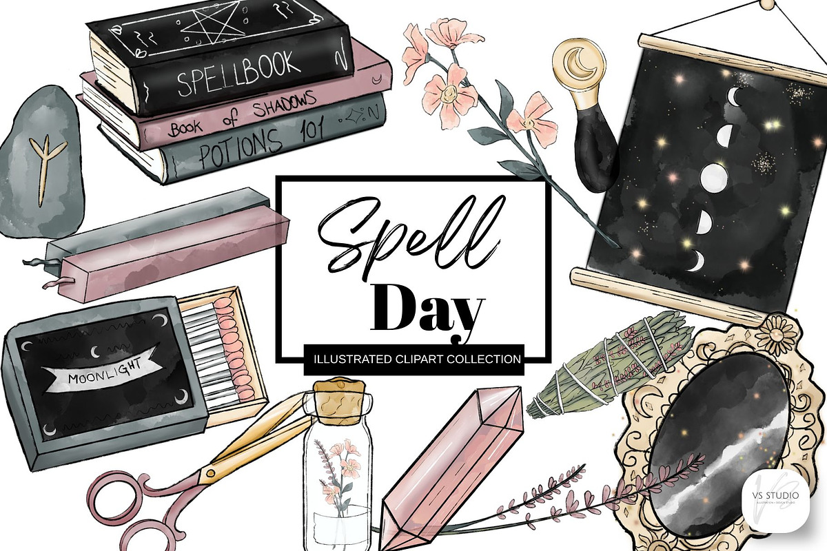 Spell Day Clipart Collection, an Illustration by VS Studio (Photo 1 of 3)
