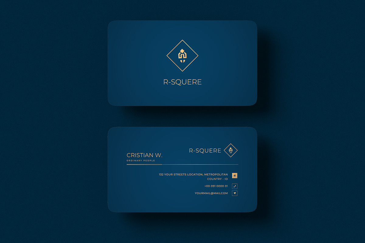 Elegant Business Card Template, a Business Card Template by Ctrl space studio (Photo 5 of 6)