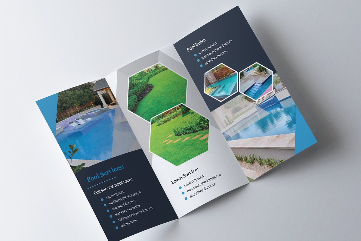 Pool & Garden Service Trifold Brochu, a Brochure Template by AfzaalGraphics (Photo 3 of 4)