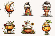 Whimsical Halloween Ice Cream, a Seasonal Illustration by Designworld (Thumbnail 2 of 9)