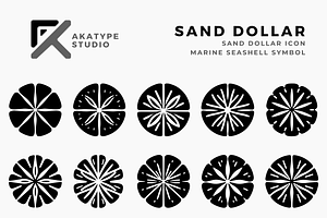 Sand Dollar Icon Vector, a Solid Icon by Akatype Studio