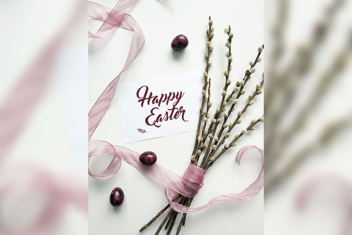 Spring Branch & Ribbon Card Mockup, a Print Template by Europe.graphics (Photo 3 of 4)