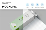Liter Milk Carton Mockups, a Product Mockup by megostudi0 (Thumbnail 3 of 6)