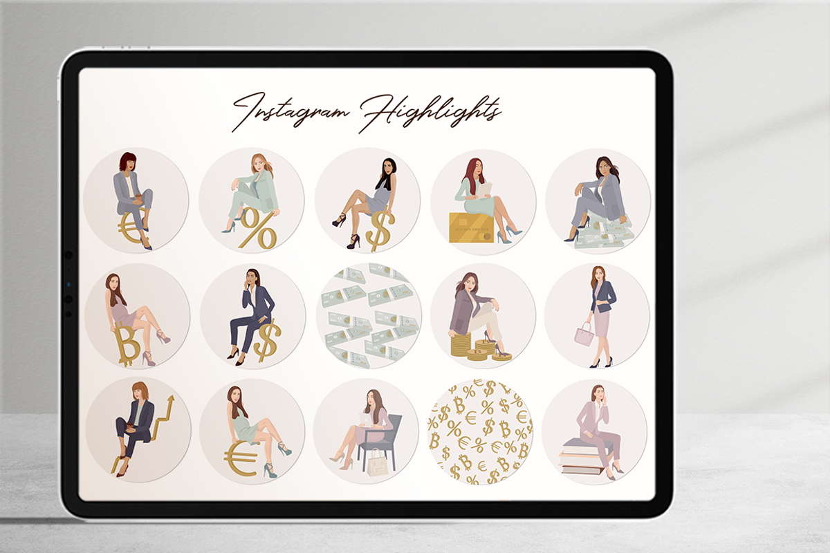 Woman & Money  Part 2 Illustrations, a Finance Illustration by Irena Art (Photo 6 of 9)
