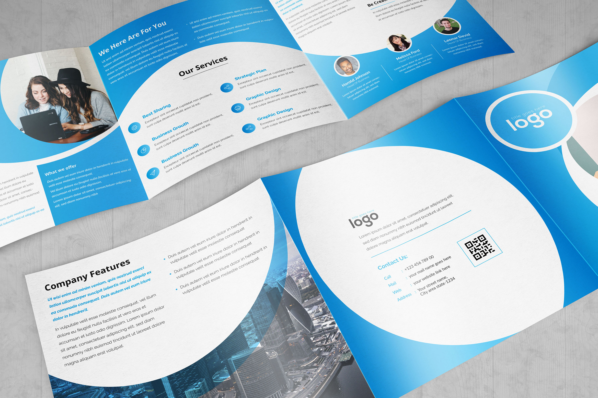 Corporate Square Tri fold Brochure, a Brochure Template by ZAAS