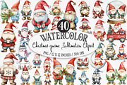 Christmas Gnome Sublimation Clipart, an Illustration by Designking (Thumbnail 1 of 4)