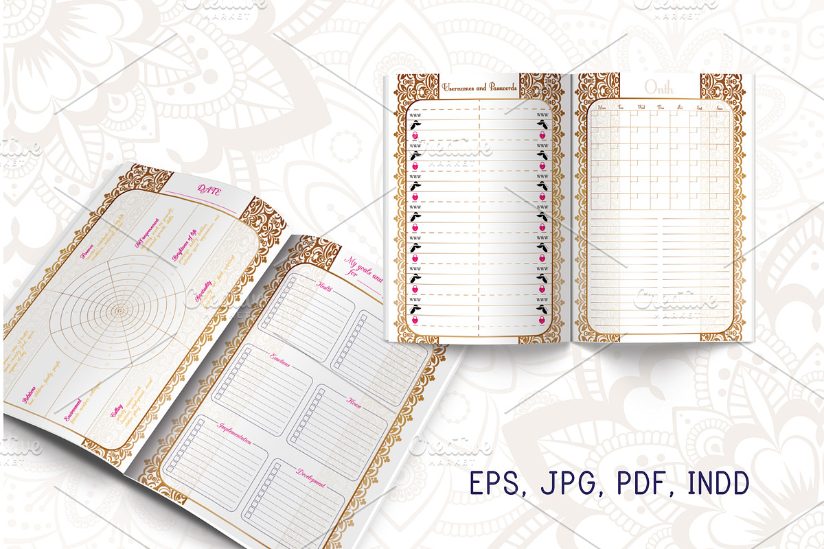 Pages for your daily planner, a Magazine Template by BEZIL-ART (Photo 3 of 4)