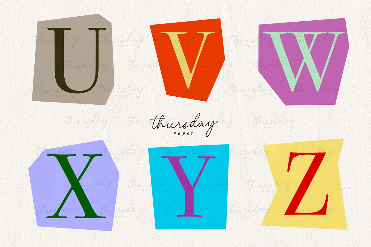 Alphabet clipart, an Illustration by Thursdaypaper (Photo 6 of 6)