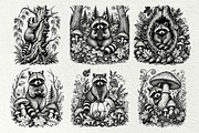 Woodland Raccoon SVG Graphics, an Animal Illustration by DENIDigitalArtSudio (Thumbnail 3 of 8)