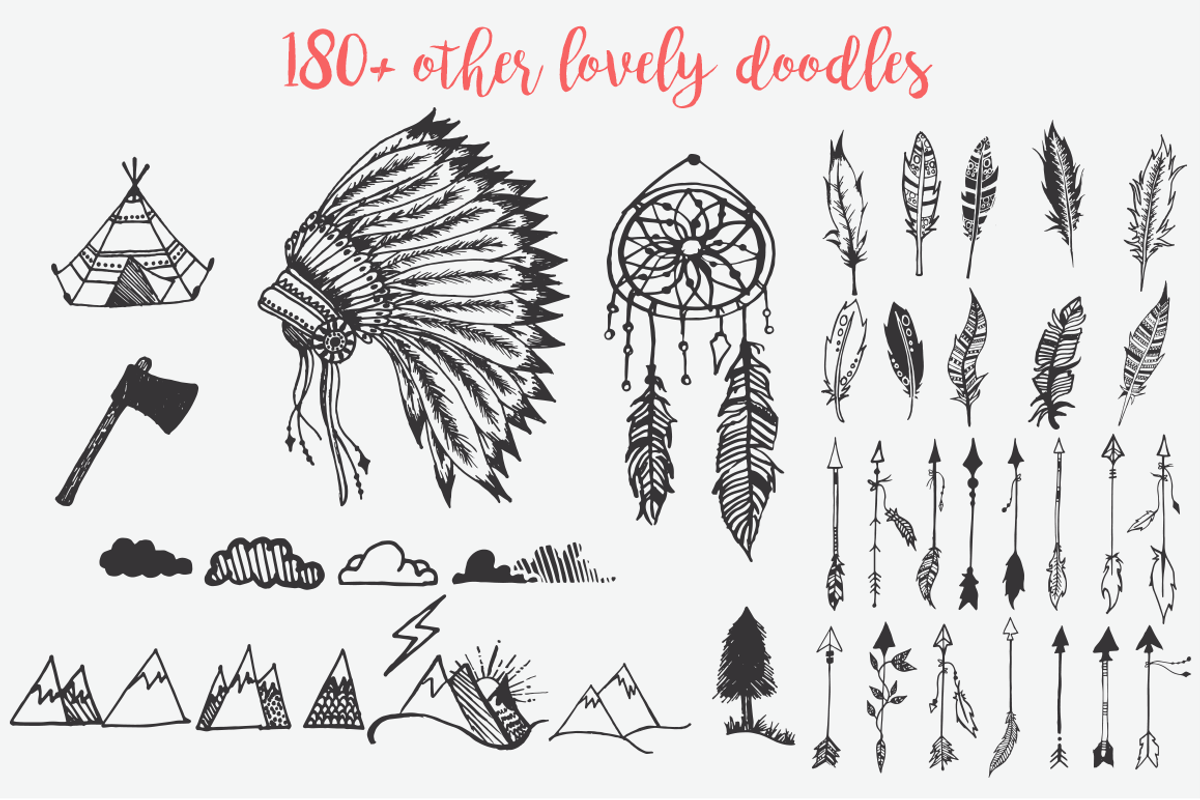 Big Hand Drawn Logo Kit, a Branding & Logo Template by Brandi Lea Designs (Photo 20 of 32)