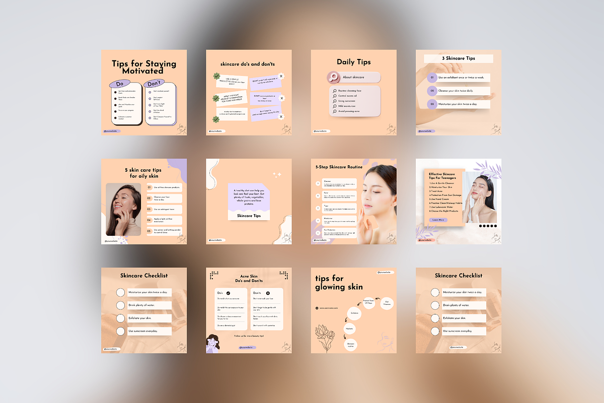 Skincare Social Media Templates, a Social Media Template by Adored Templates (Photo 7 of 10)