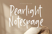 Pearlight Notespage, a Handwritten Font by Integritype Studio (Thumbnail 1 of 15)