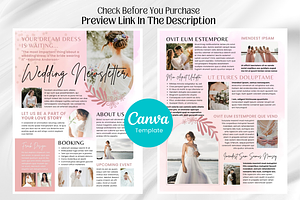 Wedding Canva Newsletter Template