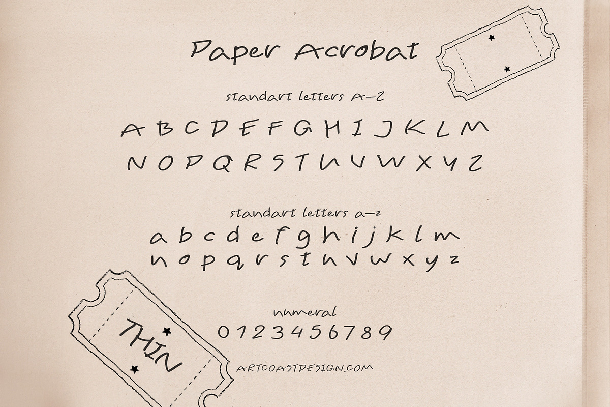 Paper Acrobat – Handwritten Font, a Handwritten Font by nadispasibenko (Photo 11 of 11)