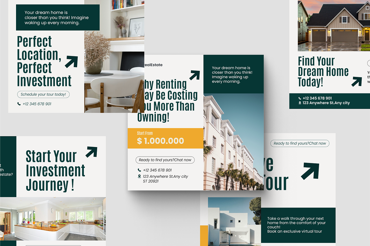 Real Estate Feed Instagram Post, a Social Media Template by SquidPixey (Photo 4 of 6)