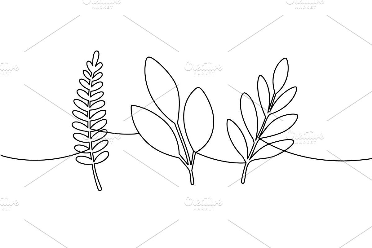 Continuous line drawing of assorted, an Illustration by GraphiShop