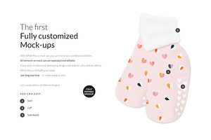 Non-slip Baby Socks Mock-ups Set