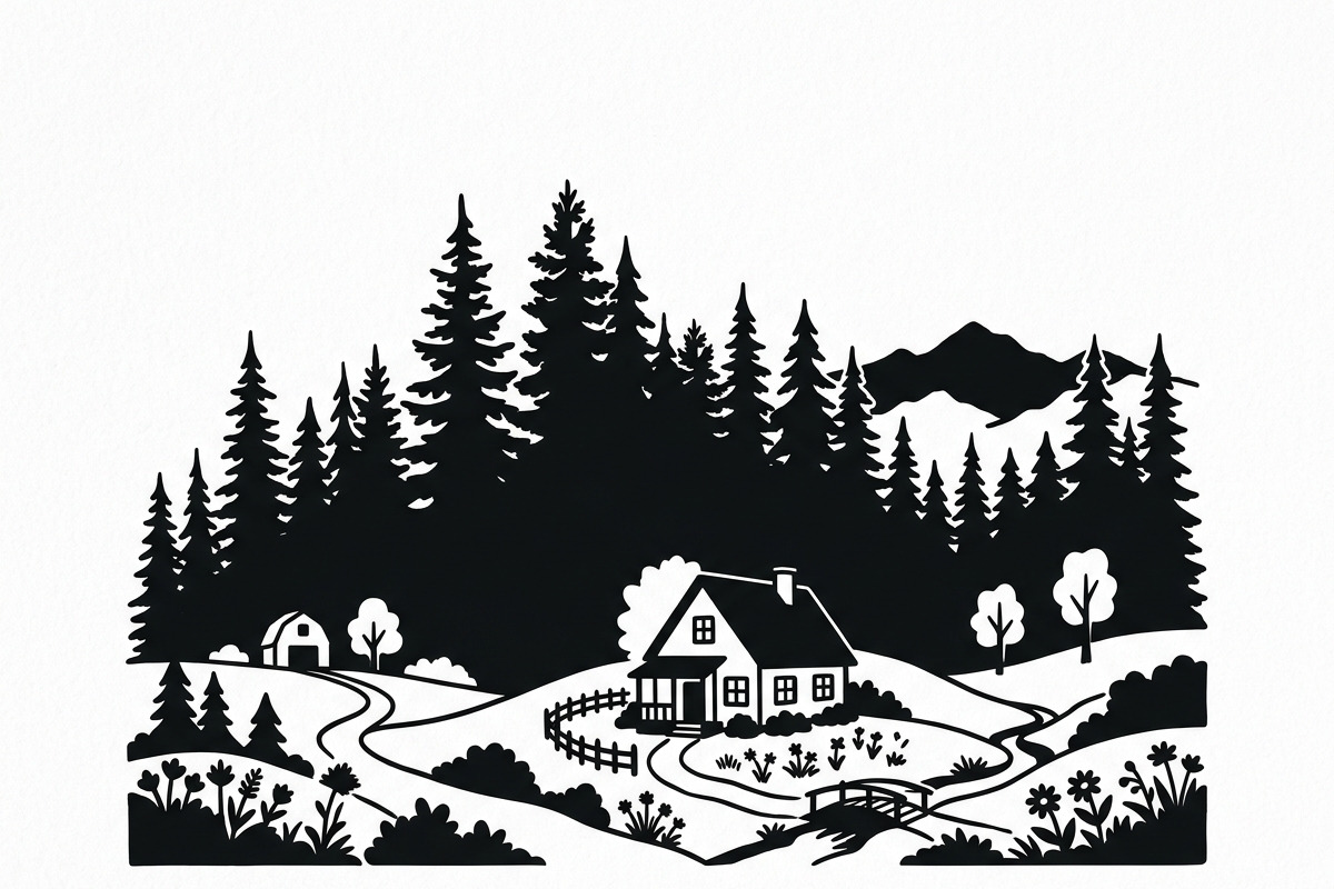 Majestic Pine Trees SVG, a Finance Illustration by Amazin_art (Photo 40 of 41)