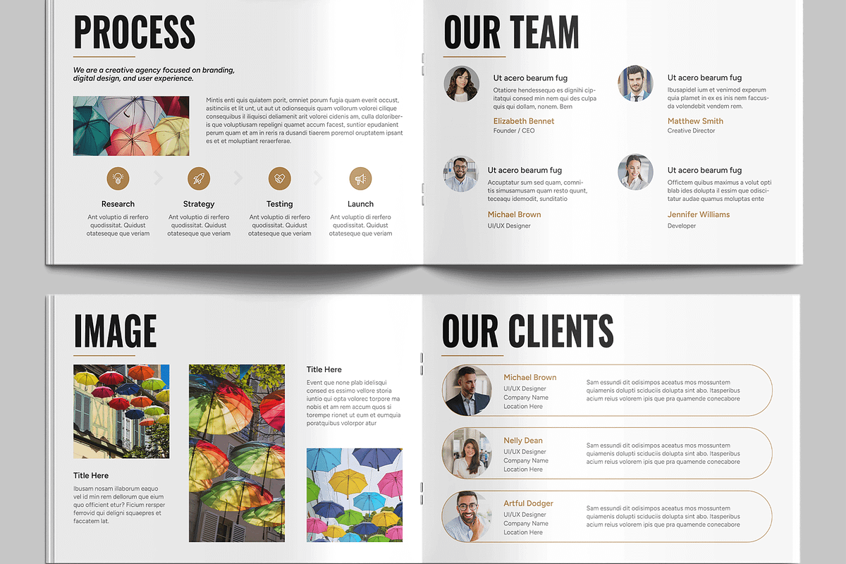 Umbrella Portfolio Brochure Design, a Brochure Template by MightyDesign (Photo 5 of 8)