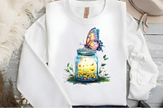Watercolor Butterfly 4th Of July, an Illustration by DreamCafeArt (Thumbnail 4 of 5)