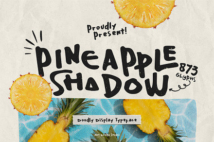 Pineapple Shadow Typeface, a Handwritten Font by alit design