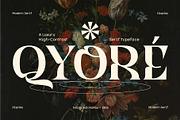 Qyore – Elegant Modern Serif, a Serif Font by Nollev (Thumbnail 1 of 9)