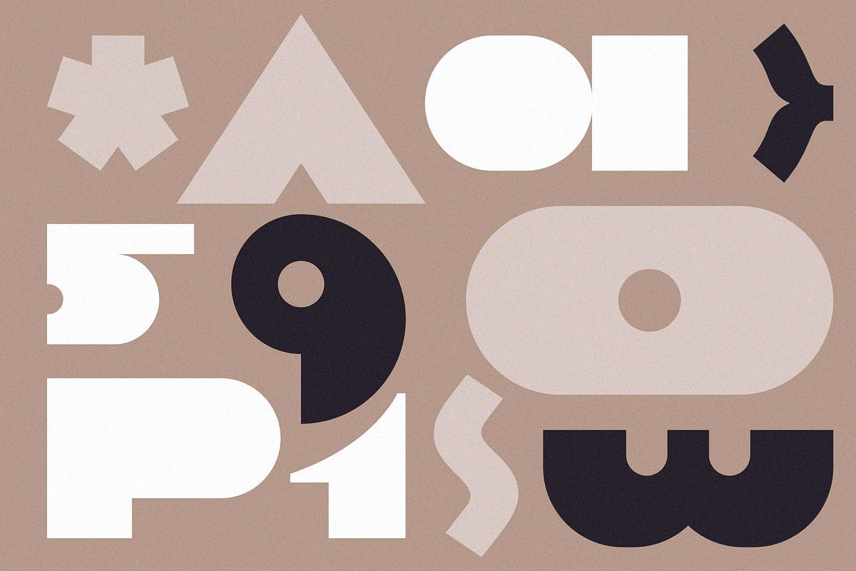 Wide Plump Stylish Stencil Font, a Font by kaer_shop (Photo 5 of 6)