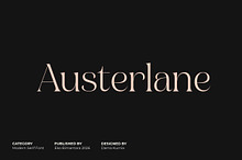 Austerlane; Display Serif Font