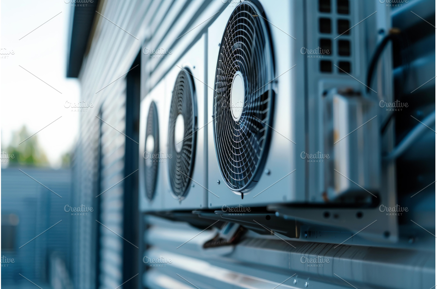 Hvac air conditioner units cooling, an Industrial Photo by Ylivdesign