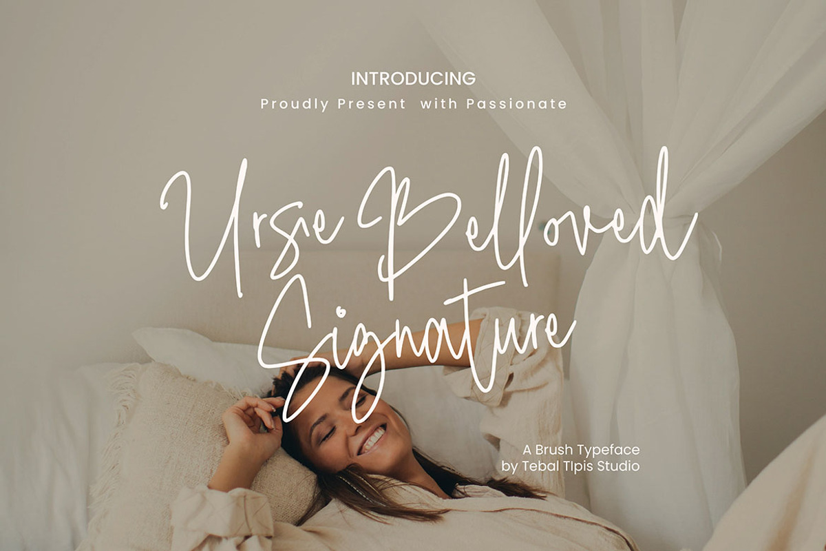 Ursie Bellove - Monoline Signature, a Handwritten Font by tebaltipislab (Photo 1 of 10)