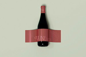 Wine Bottle with Curved Label Mockup, a Product Mockup by McLittle Stock