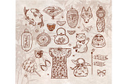 Japanese doodles, an Illustration by Elina_Li (Thumbnail 7 of 13)