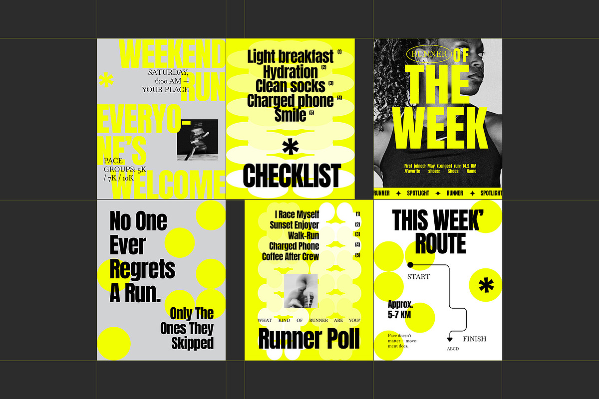 Running Community Instagram Pack, a Social Media Template by fakhroo (Photo 4 of 4)