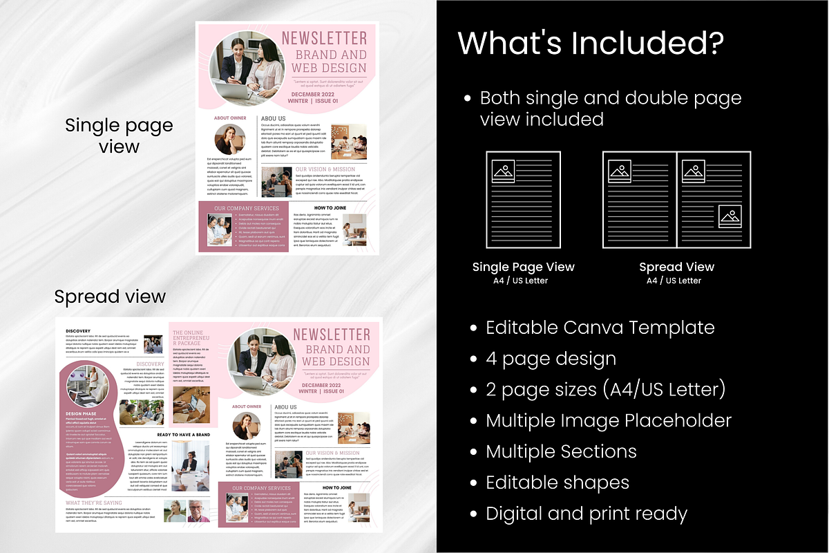 Canva Business Newsletter Template preview 7