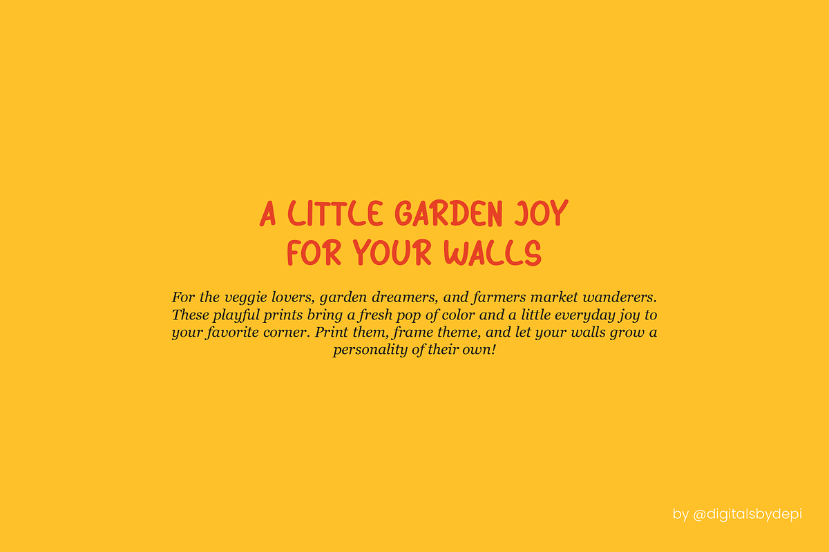 Colorful Vegetable Wall Art Prints, a Poster Template by digitalsbydepi (Photo 8 of 8)