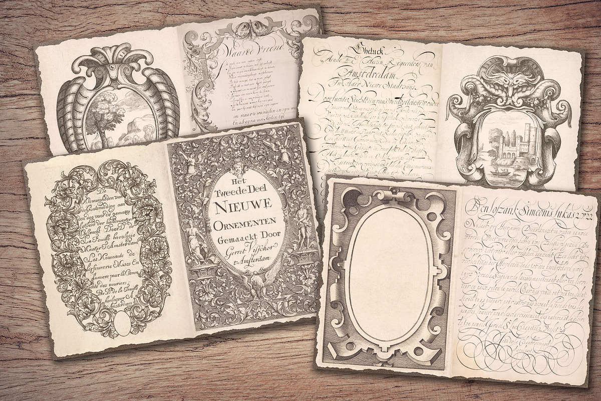 Old Vintage Paper with Cartouches, a Decorative Illustration by Secret Helper (Photo 3 of 11)