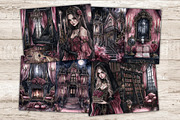 Haunted Mansion Junk Journal Pages, a Person Illustration by GlamArtZhanna (Thumbnail 3 of 10)