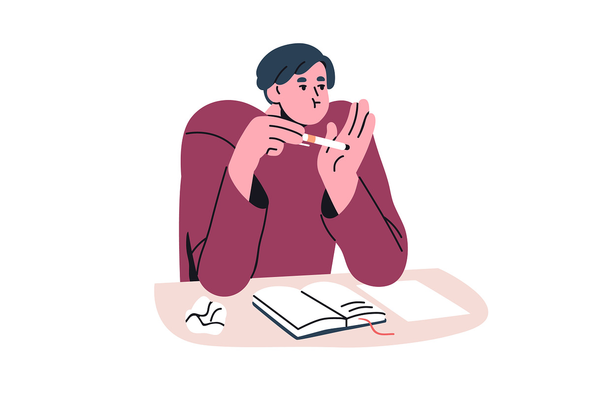 Tired people work at desk set, a Person Illustration by Good Studio (Photo 5 of 9)