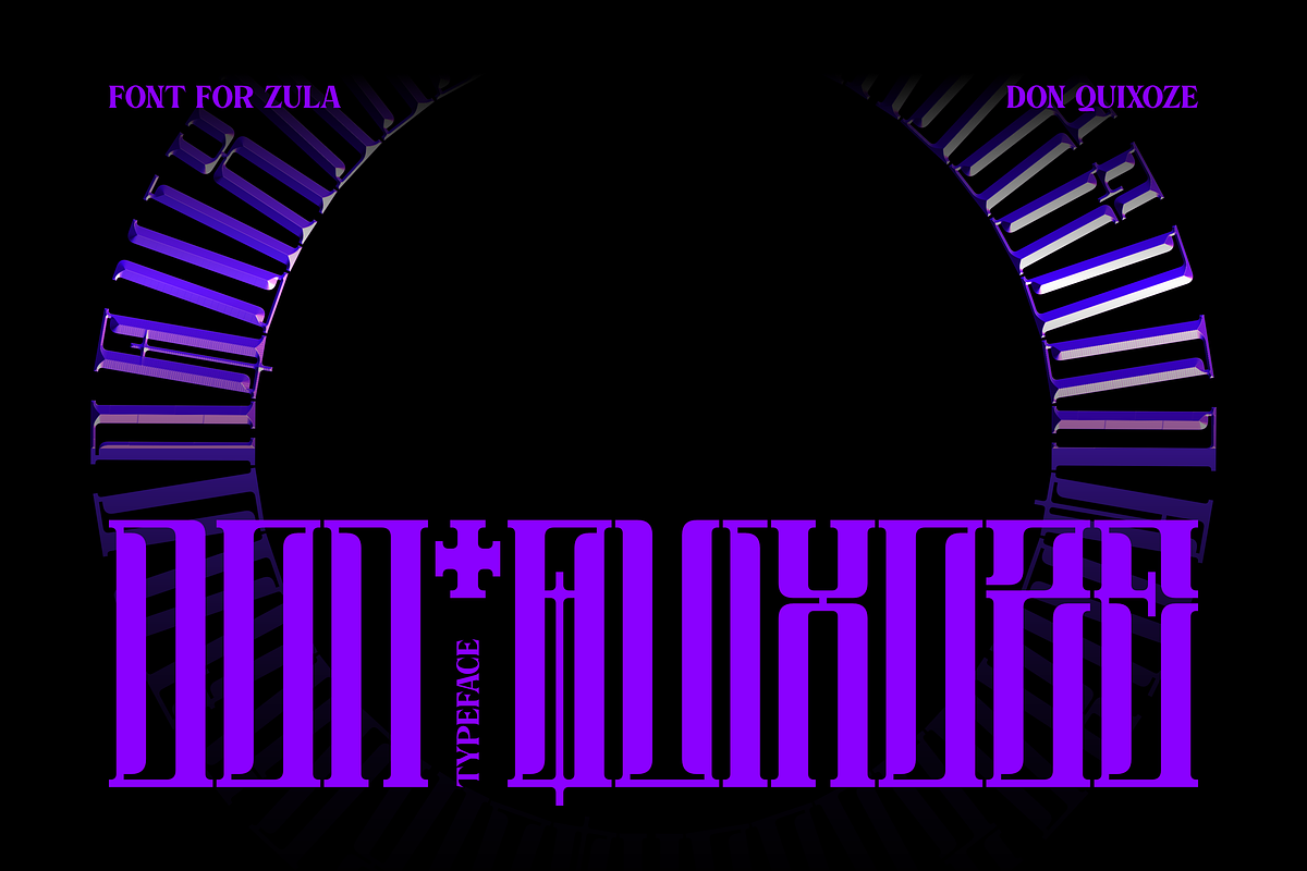 DON QUIXOZE TYPEFACE, a Font by Font For Zula™ (Photo 1 of 10)