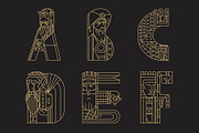 Rulers (vector letters and numbers), a Symbol Font by Ognjen Pajic (Thumbnail 4 of 9)