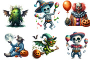 Halloween Monsters Sublimation, an Illustration by DreamArtGraphic (Thumbnail 3 of 5)